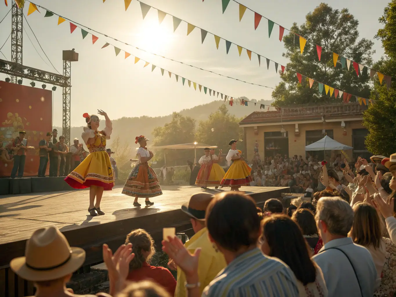A photograph capturing a lively scene from a cultural festival organized by the organization, featuring traditional music, dance, and food, highlighting the organization's efforts to promote cultural diversity and community engagement.